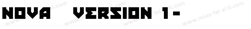 nova 邯郸 常规 Version 1字体转换